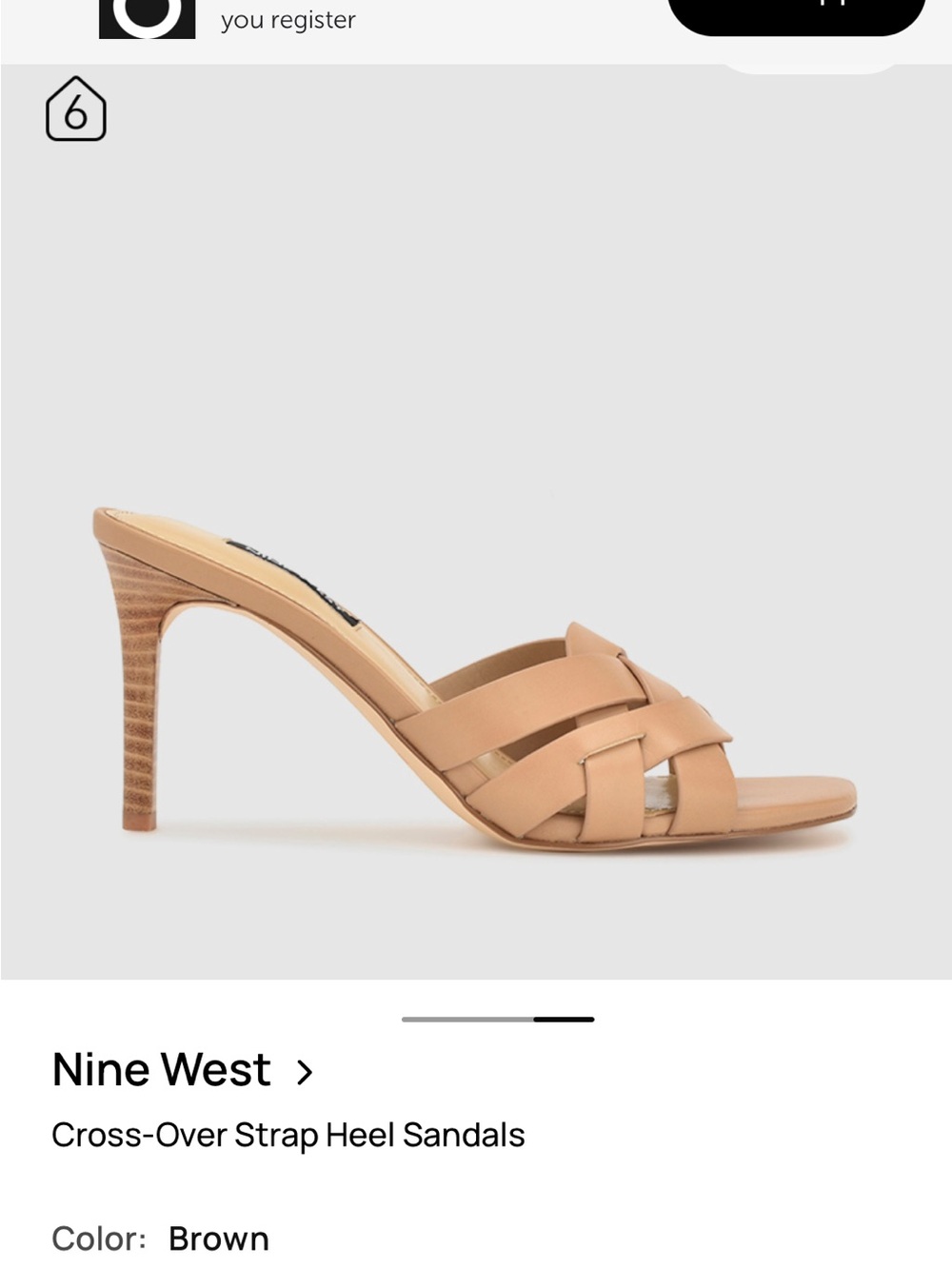 Nine West Tan Sandals “linette”